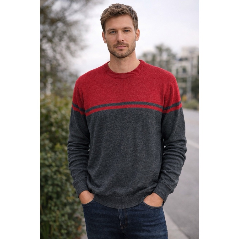 Banana Republic Crew Neck Sweater Men's Medium Wool Blend Preppy